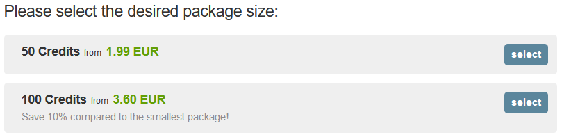 Choosing Package Sizes