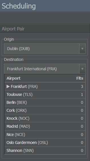 Choosing an Airport Pair